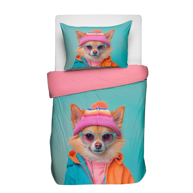 Dekbedovertrek Katoen - Animal Couture - Hond