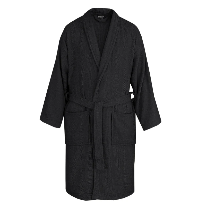 Luxe Badjas Bouclé - Zwart - Image 10