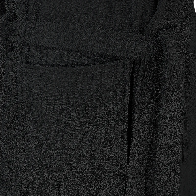 Luxe Badjas Bouclé - Zwart - Image 5