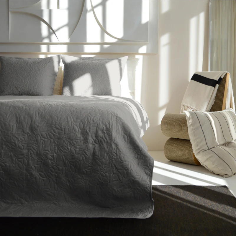 Bedsprei Flowers - Zilver - Image 7
