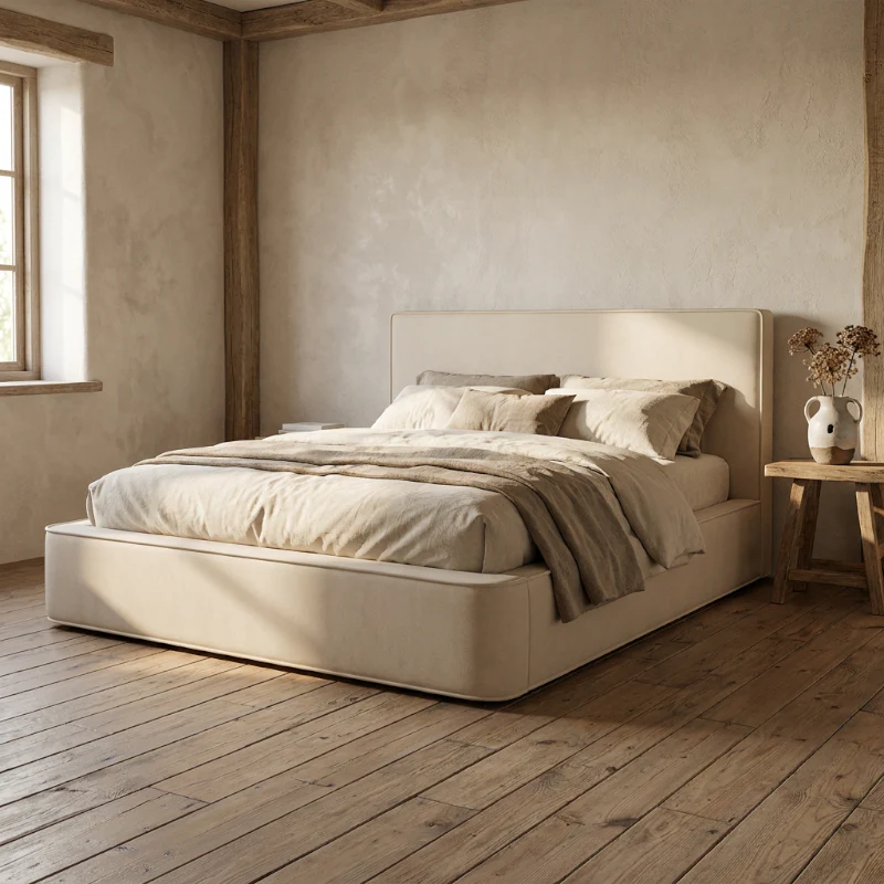Boxspring met Opbergruimte Amour Tranquility - Velvet - Crème - Image 10