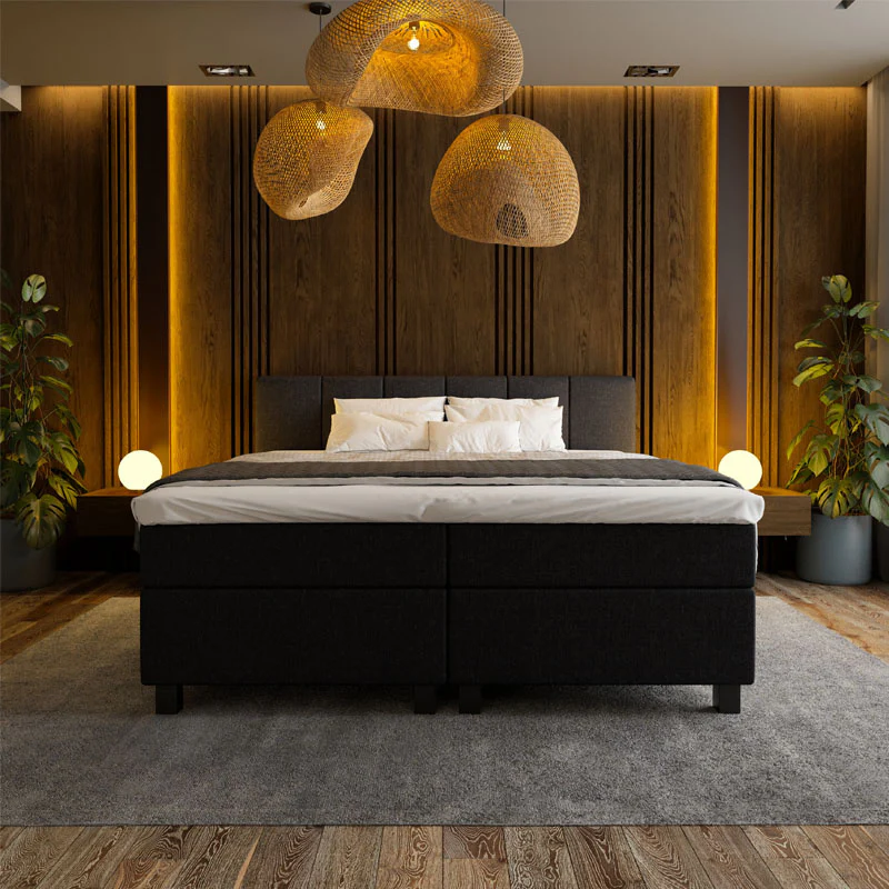 Boxspring Hotel Suite - Wide - Zwart