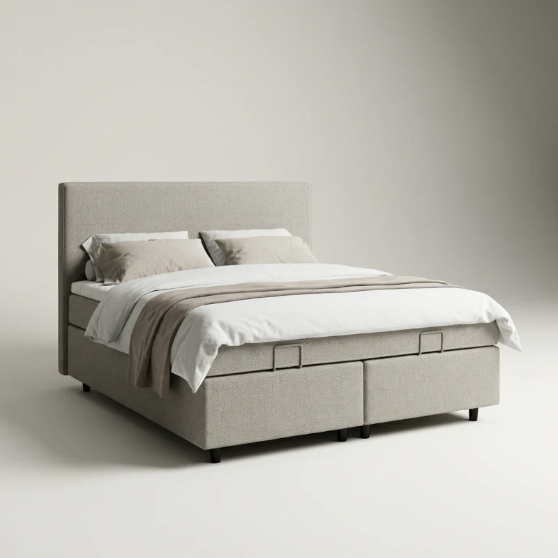 Boxspring Julia met opbergruimte - Beige - Image 5