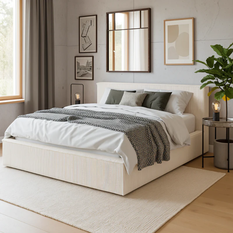 Boxspring met Opbergruimte Amour Cosy - Crème - Image 9