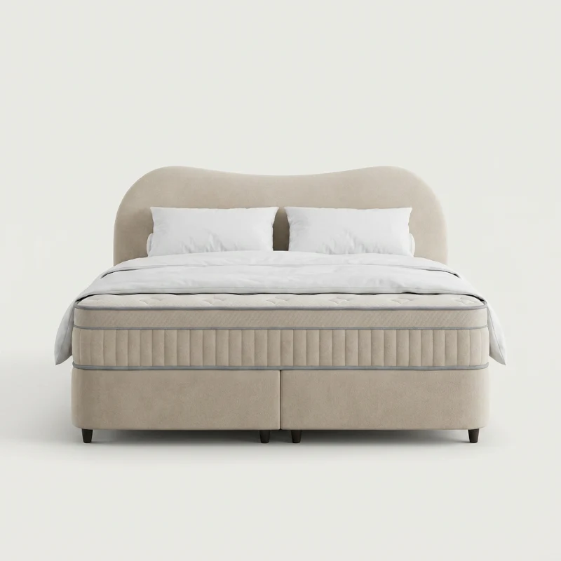 Boxspring met Opbergruimte - Arcus - Beige - Image 2