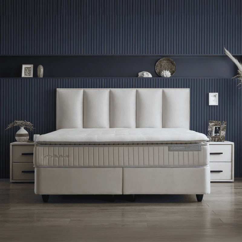 Boxspring met opbergruimte Birdybedd - Beige - Image 4