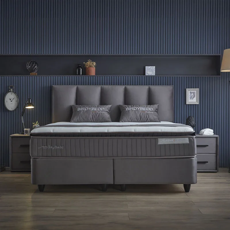 Boxspring met opbergruimte Birdybedd - Antraciet