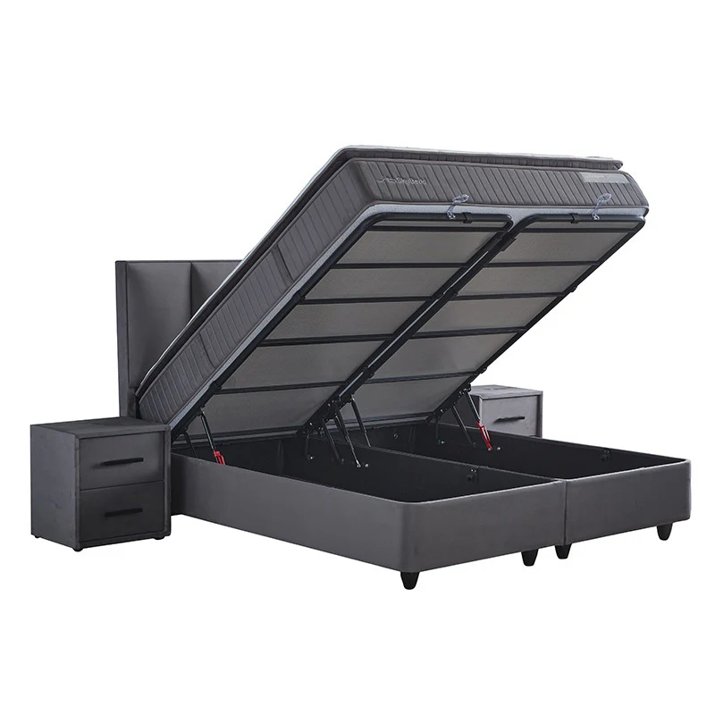 Boxspring met opbergruimte Birdybedd - Antraciet - Image 2