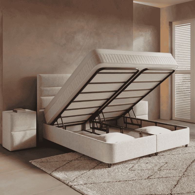 Boxspring met Opbergruimte - Horizon - Off-White - Image 4