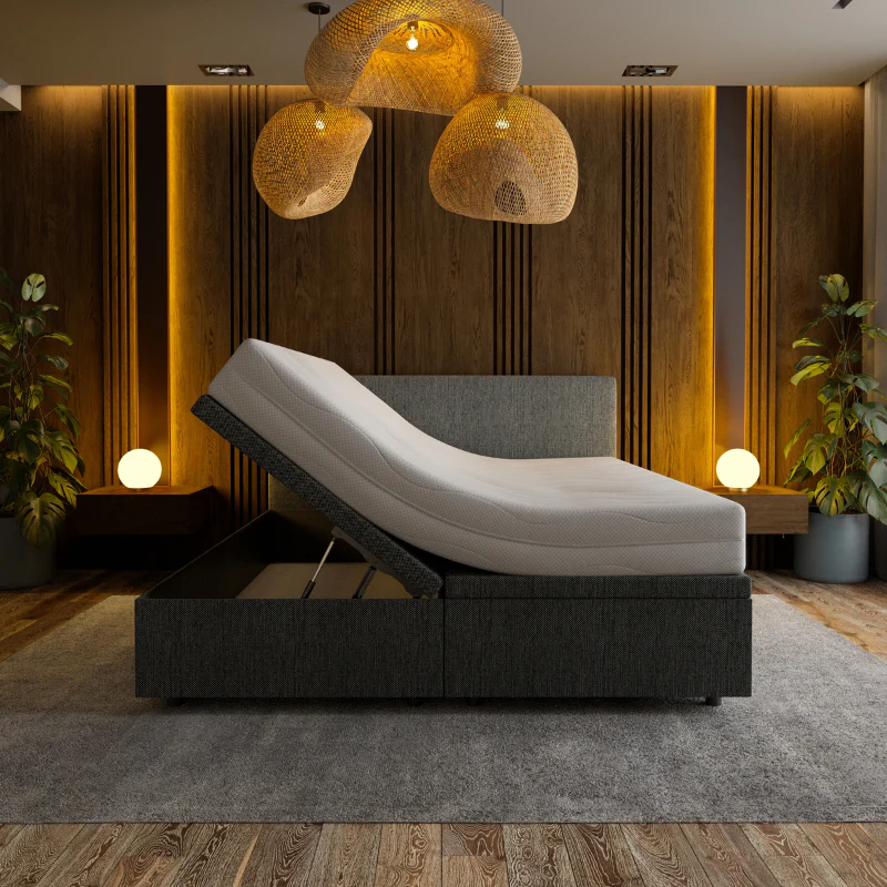 Boxspring met Opbergruimte Hotel Essence - Antraciet - Image 3