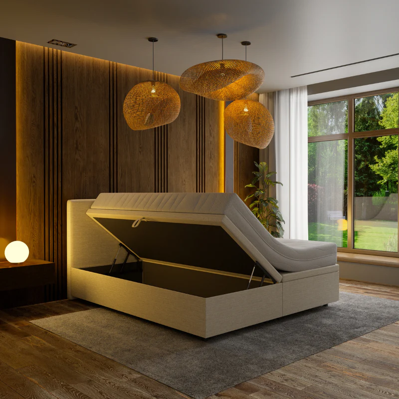 Boxspring met Opbergruimte Hotel Essence - Beige - Image 4