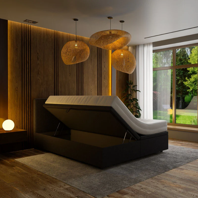 Boxspring met Opbergruimte Hotel Essence - Zwart - Image 3