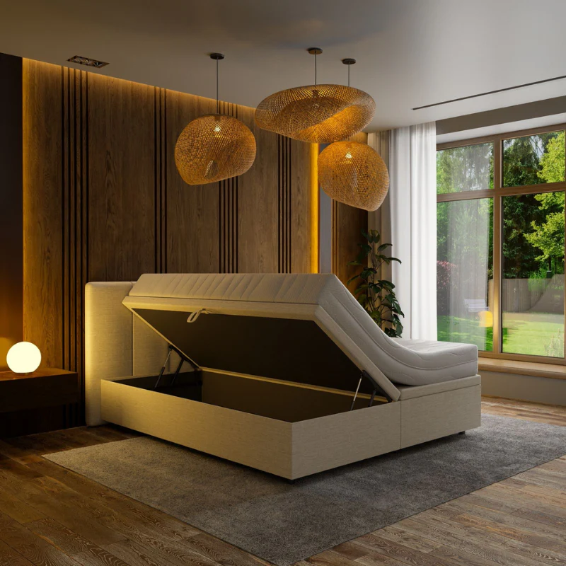 Boxspring met Opbergruimte Hotel Royal - Beige - Image 4