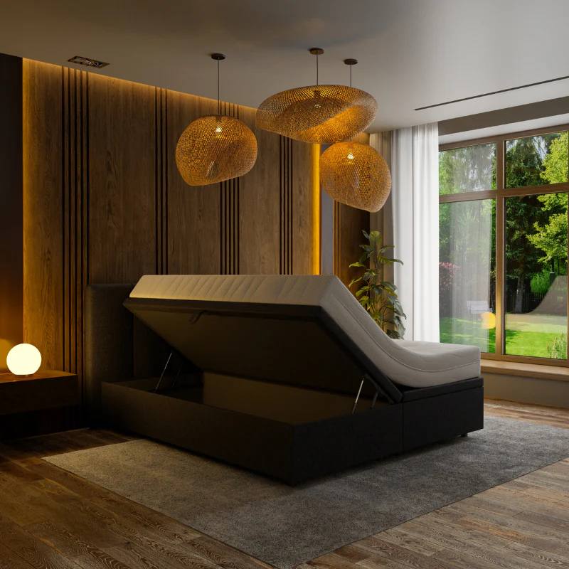 Boxspring met Opbergruimte Hotel Royal - Zwart - Image 4