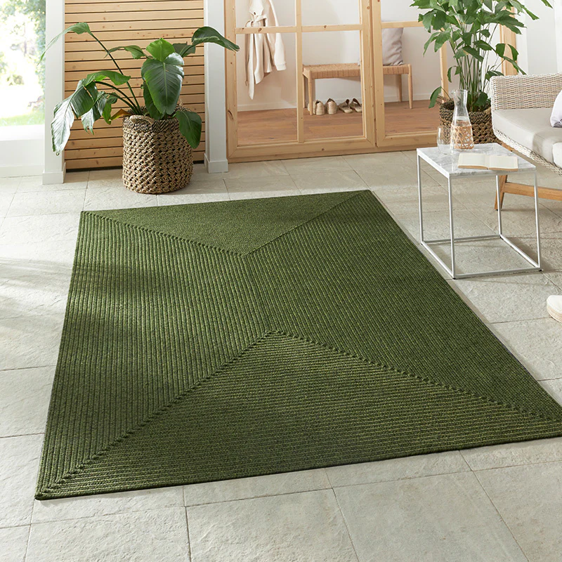 Jute Buitenkleed Braids - Groen