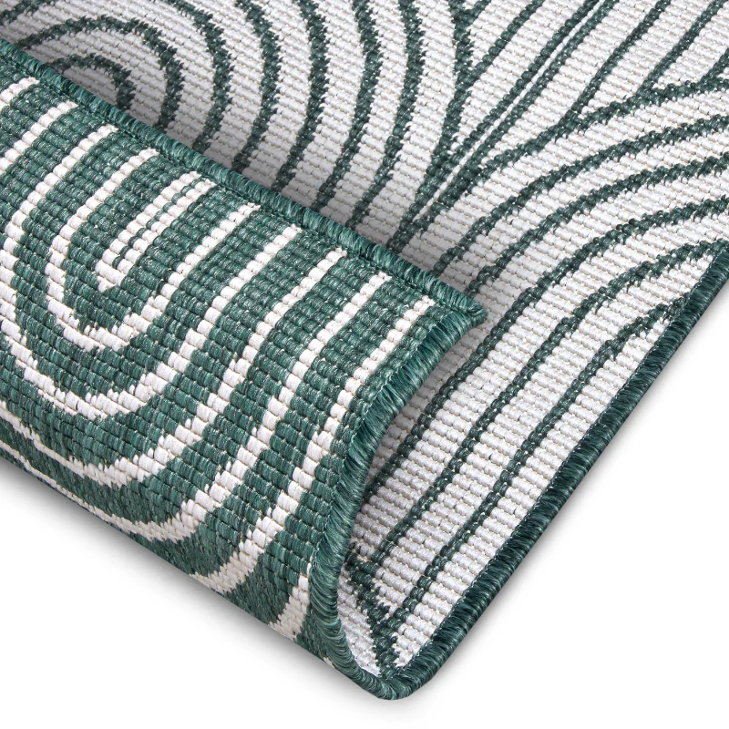 Buitenkleed Dubbelzijdig Flatweave - Groen - Image 2