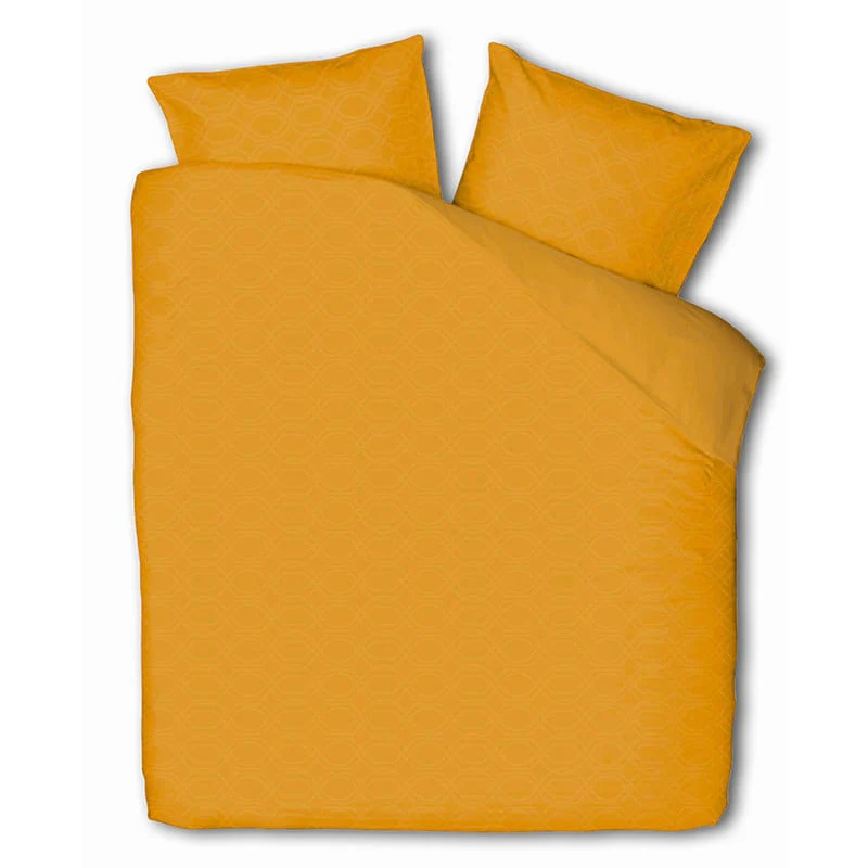 Dekbedovertrek Embossed Art Deco - Okergeel