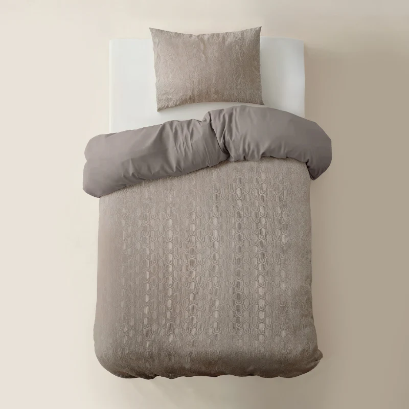 Dekbedovertrek Flanel Art - Taupe - Image 3