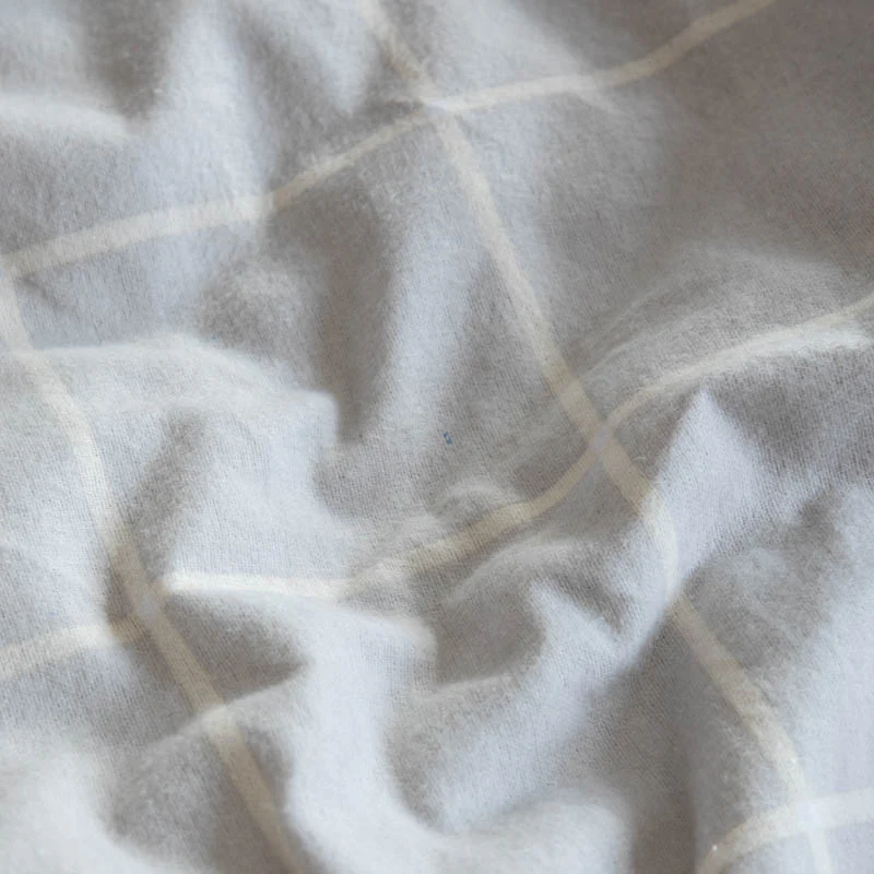 Dekbedovertrek McGregor - Katoen-Flanel - Gray Grid. - Image 2