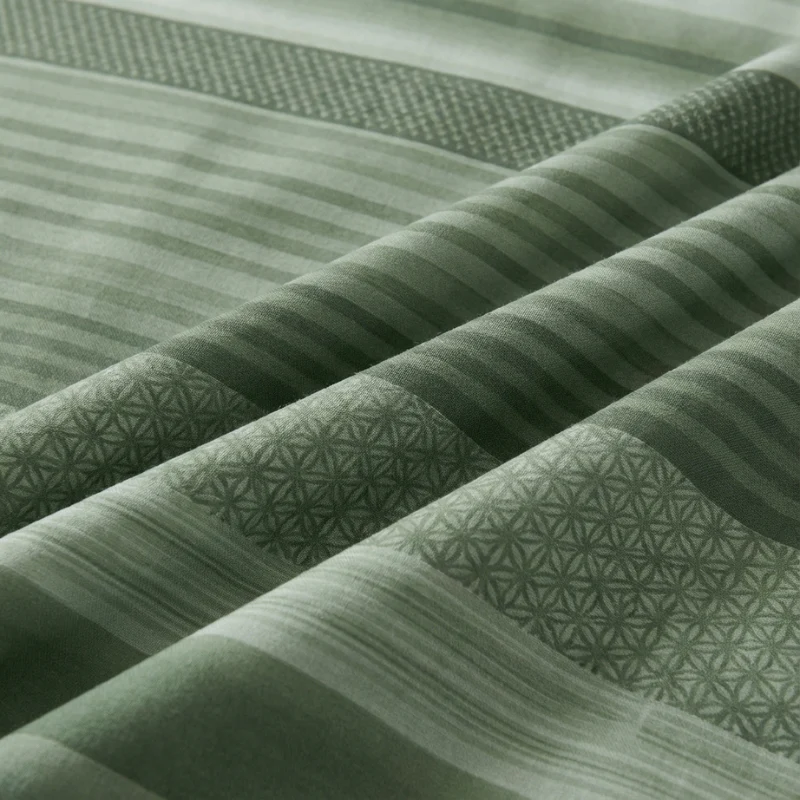 Dekbedovertrek Percale Katoen - Stripe Olive - Image 4