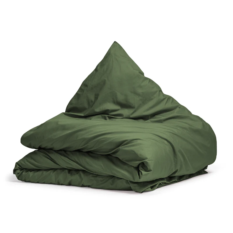 Dekbedovertrek Percale Katoen Uni - Groen - Image 2