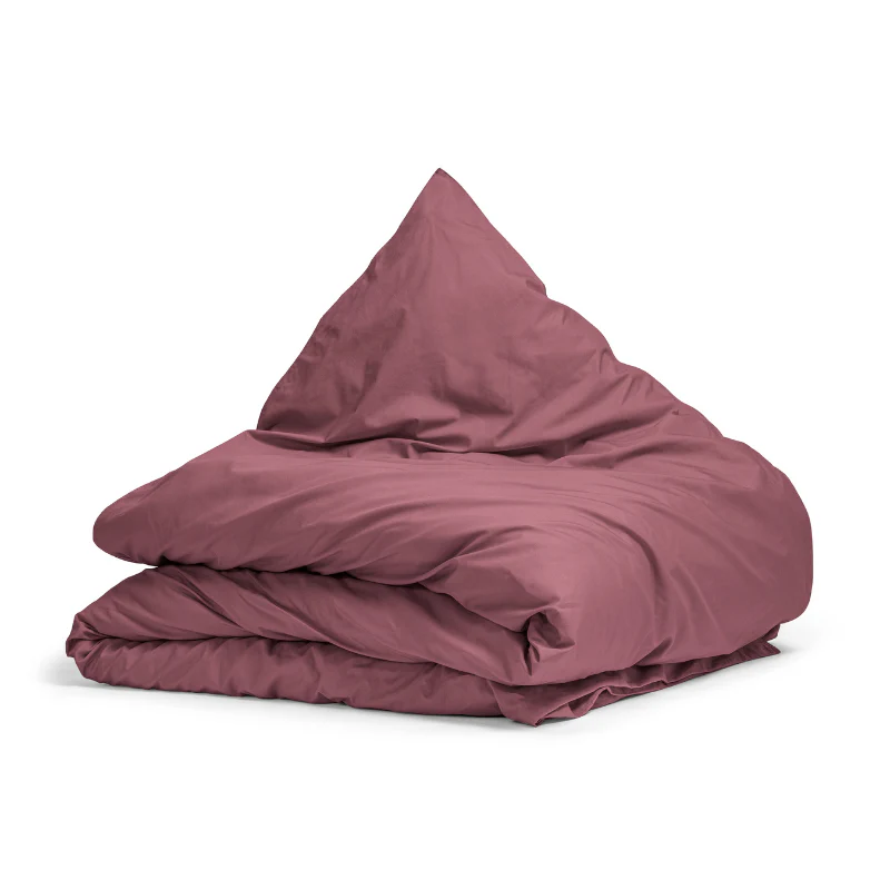 Dekbedovertrek Percale Katoen Uni - Oud Roze - Image 4