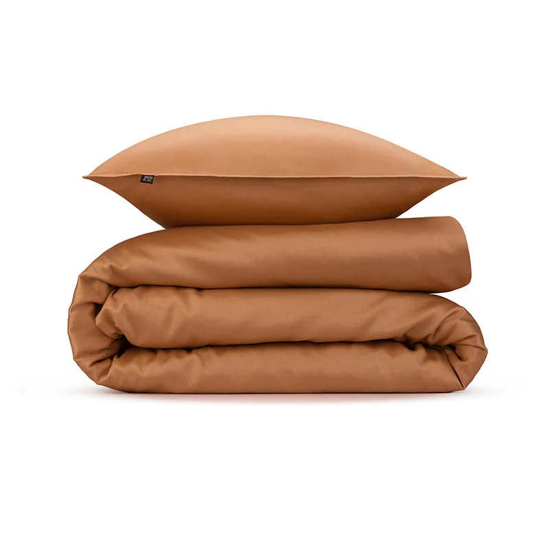 Dekbedovertrek Katoen-Satijn - Satinado - Cognac Brown - Image 2
