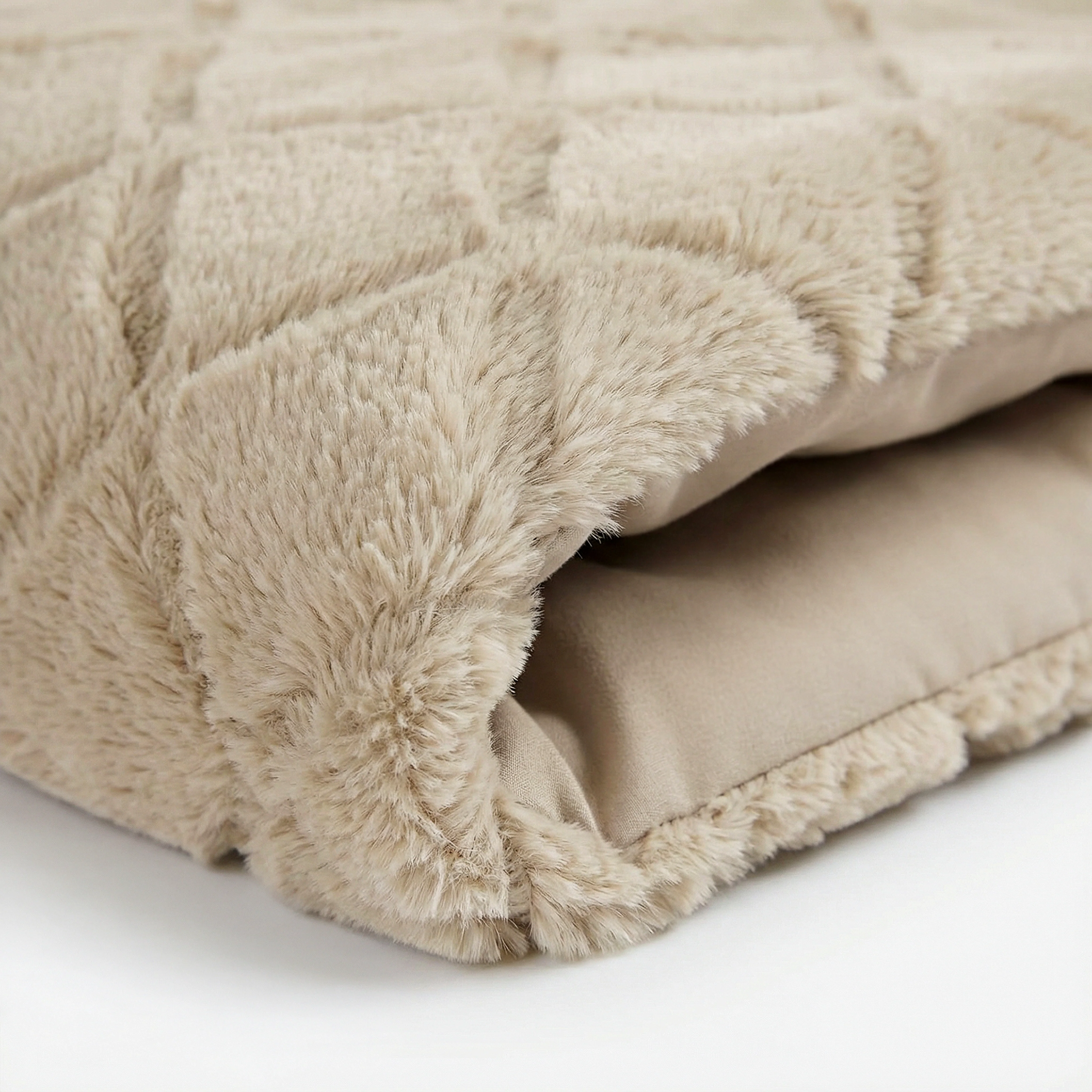 Dekbedovertrek Teddy Faux Fur Syon - Taupe - Image 4