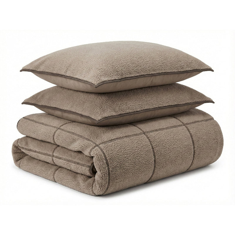 Dekbedovertrek Teddy Trim - Taupe - Image 2