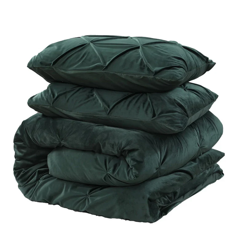 Dekbedovertrek Velvet Pintuck - Groen - Image 4