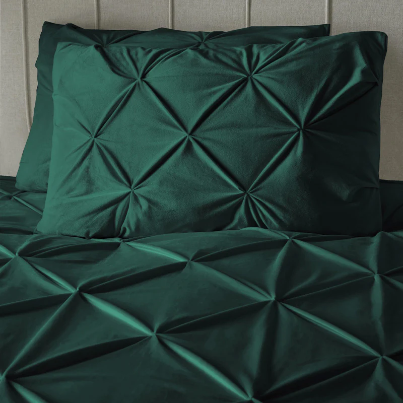Dekbedovertrek Velvet Pintuck - Groen - Image 6