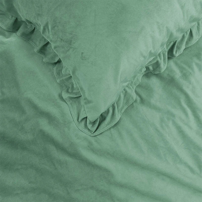 Dekbedovertrek Velvet Ruffles - Groen - Image 5