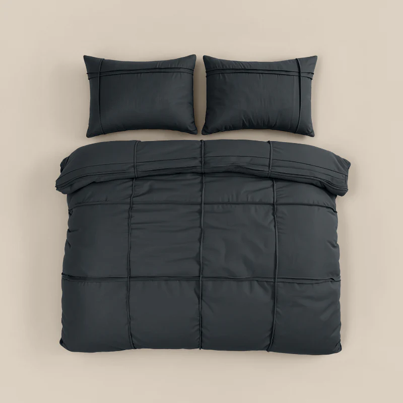 Dekbedovertrek Washed Tufted - Antraciet - Image 4