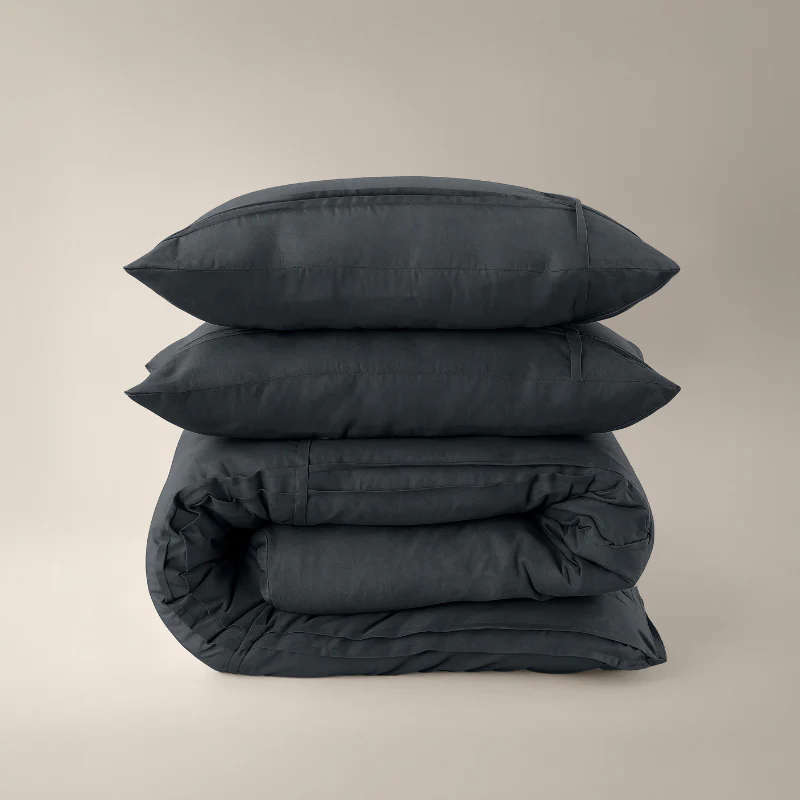 Dekbedovertrek Washed Tufted - Antraciet - Image 5