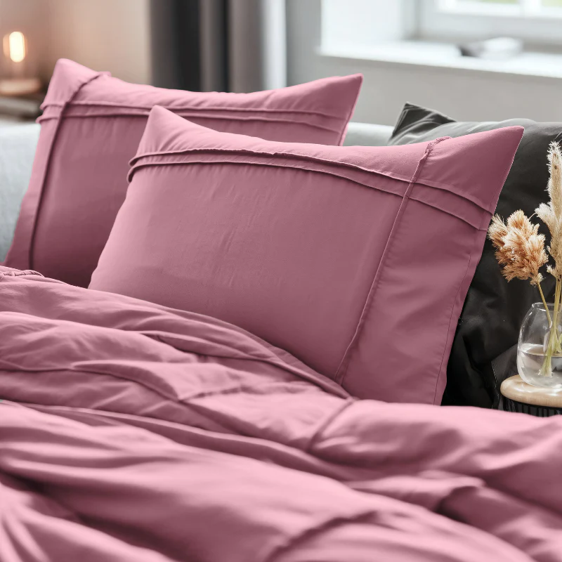 Dekbedovertrek Washed Tufted - Oud Roze - Image 2