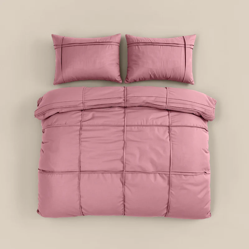 Dekbedovertrek Washed Tufted - Oud Roze - Image 3