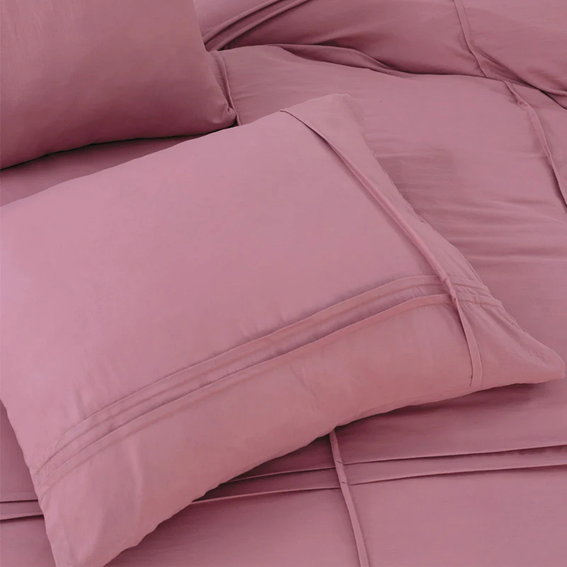 Dekbedovertrek Washed Tufted - Oud Roze - Image 4