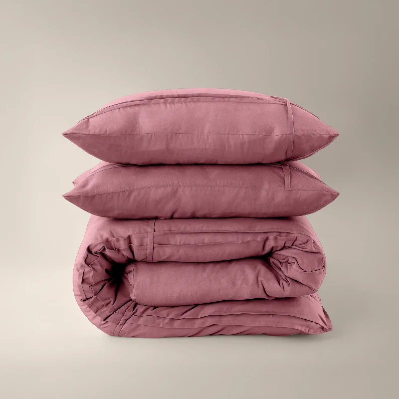 Dekbedovertrek Washed Tufted - Oud Roze - Image 5