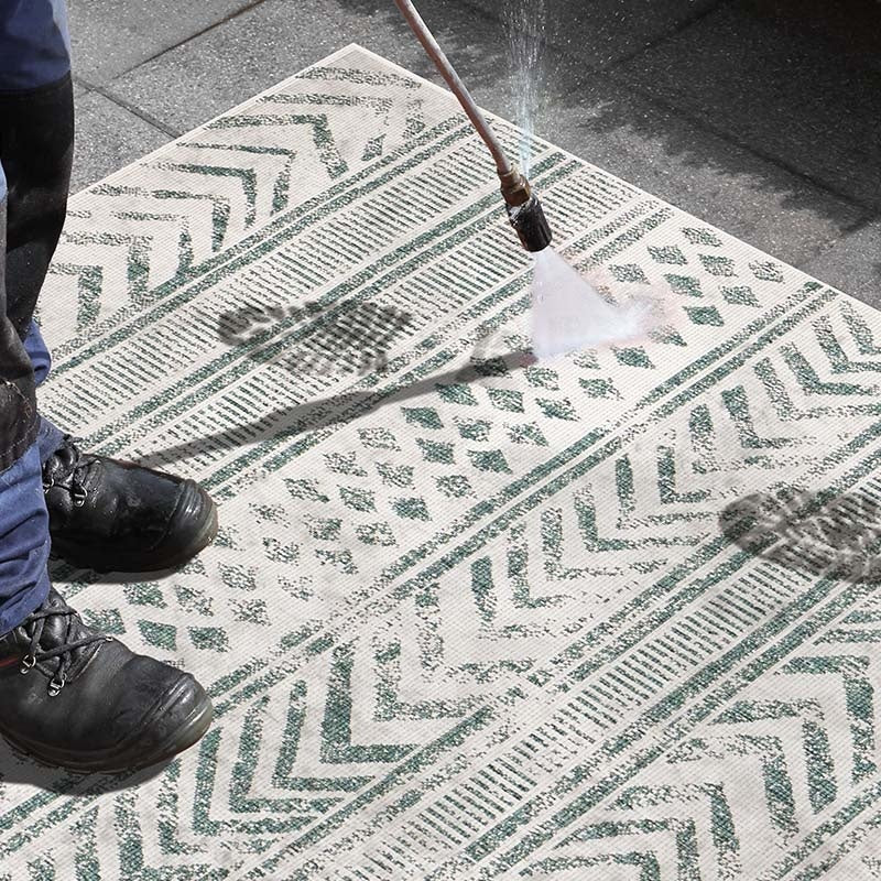 Dubbelzijdig Buitenkleed Biri - Groen/Crème - Image 4