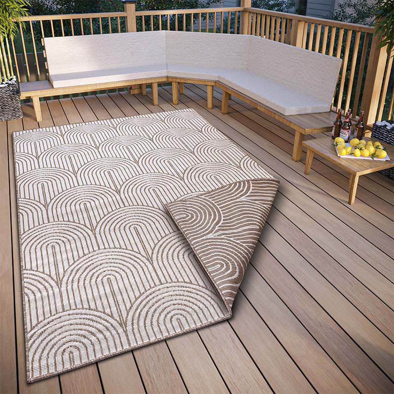 Dubbelzijdig Buitenkleed Flatweave - Taupe