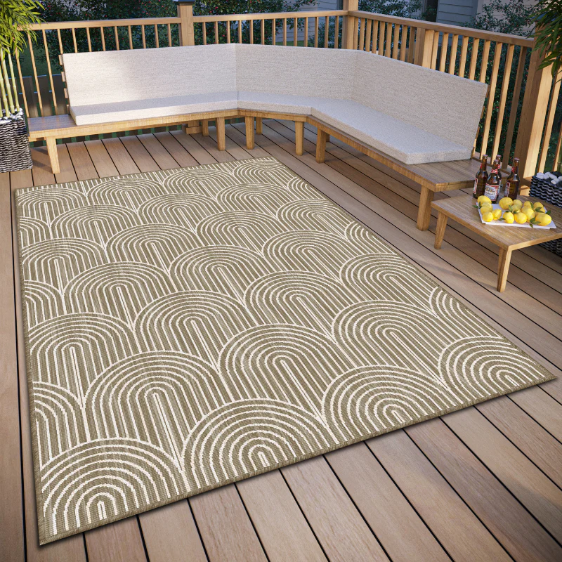 Dubbelzijdig Buitenkleed Flatweave - Taupe - Image 6