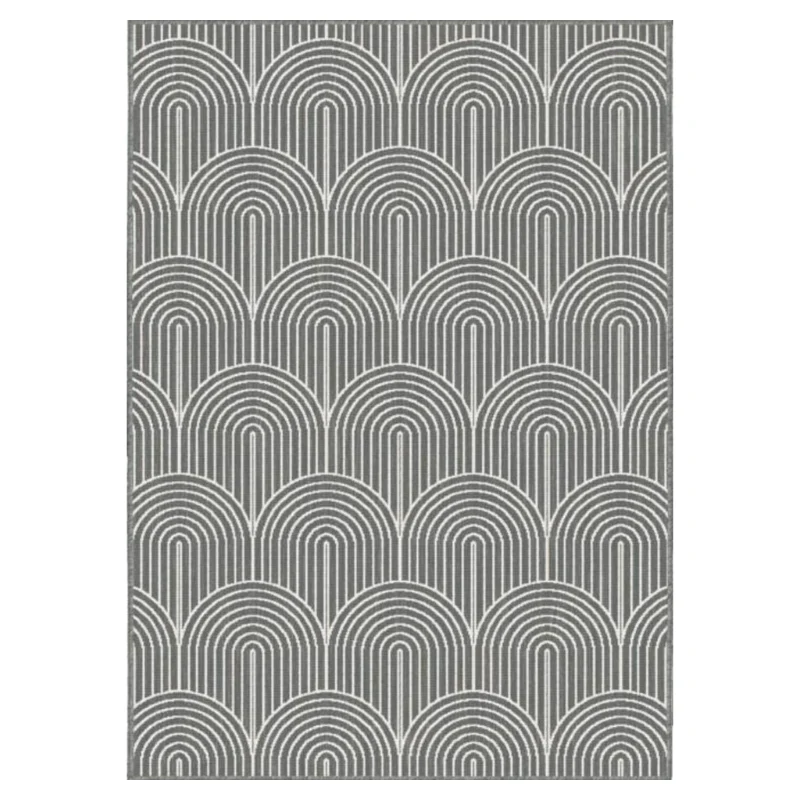 Dubbelzijdig Buitenkleed Flatweave - Zilver - Image 5