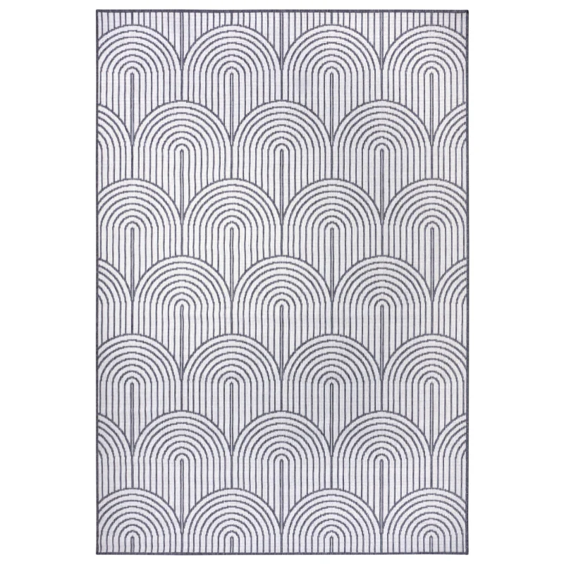 Dubbelzijdig Buitenkleed Flatweave - Zilver - Image 6