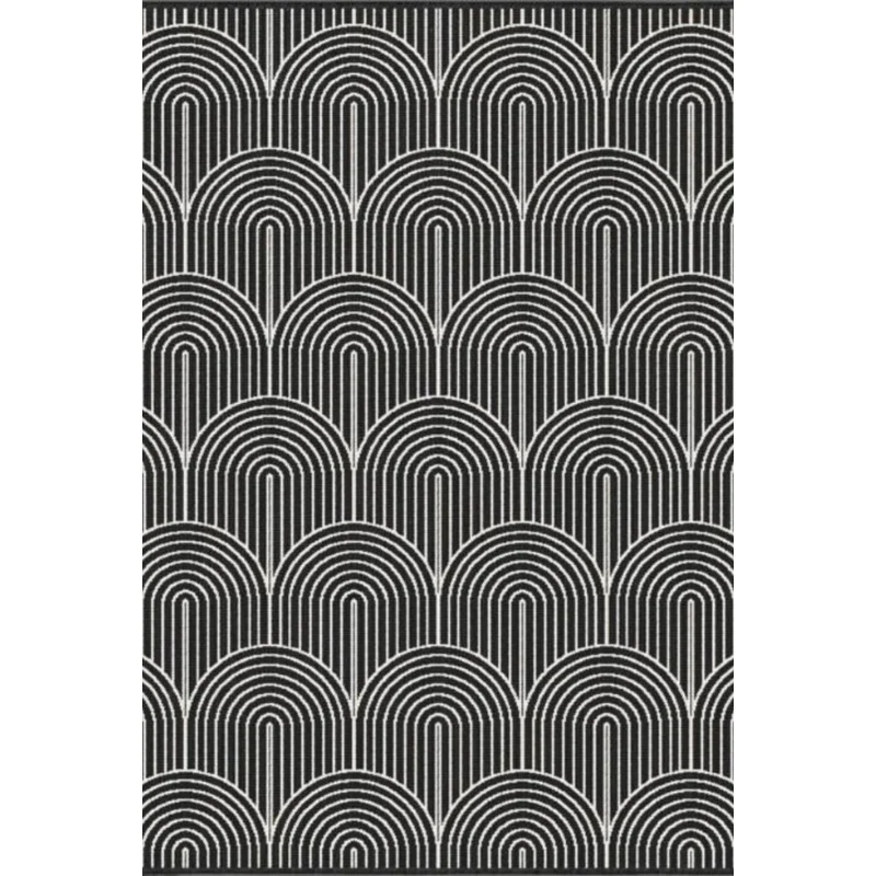 Dubbelzijdig Buitenkleed Flatweave - Zwart - Image 6