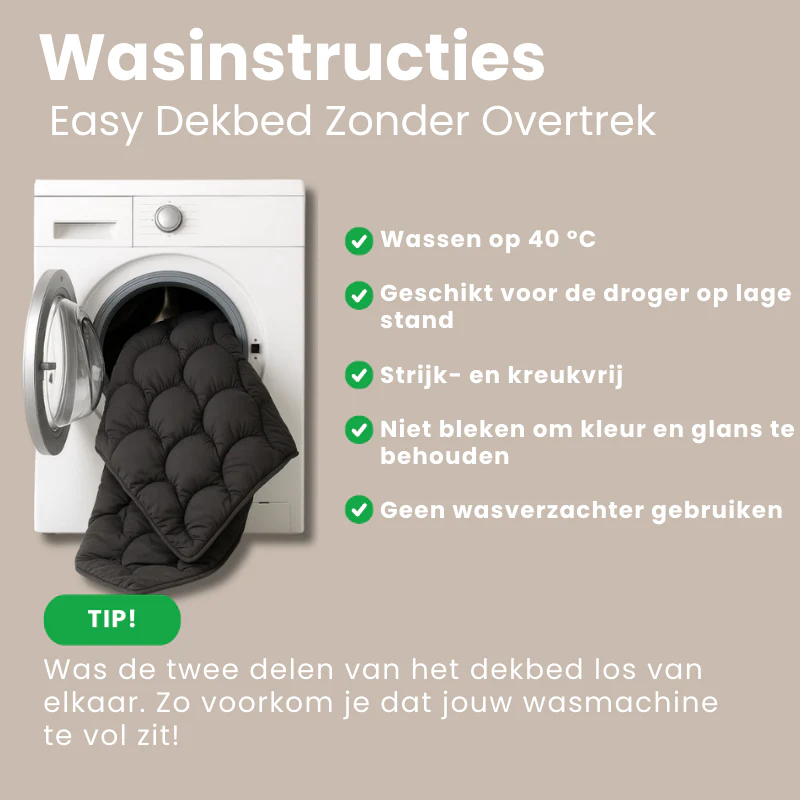 Easy Dekbed Zonder Overtrek - 4 Seizoenen - Grijs - Image 9