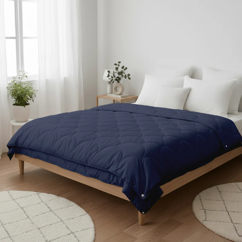 Easy Dekbed Zonder Overtrek - 4 Seizoenen - Navy - Image 5