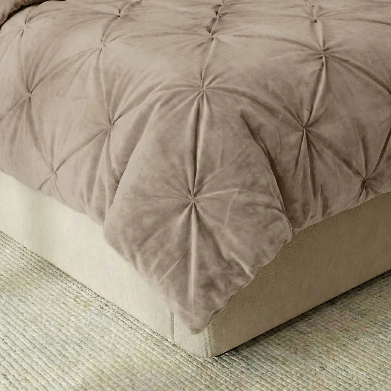 Easy Dekbed Diamond Pintuck - Licht Taupe - Image 3