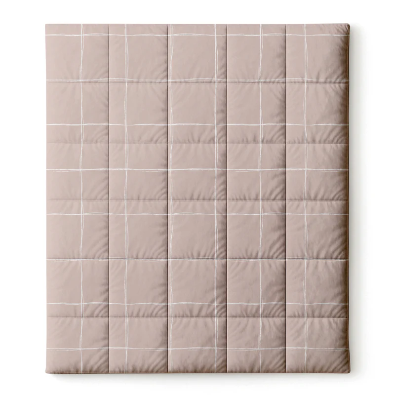 Easy Dekbed Zonder Overtrek - Scribble Squares - Taupe - Image 8