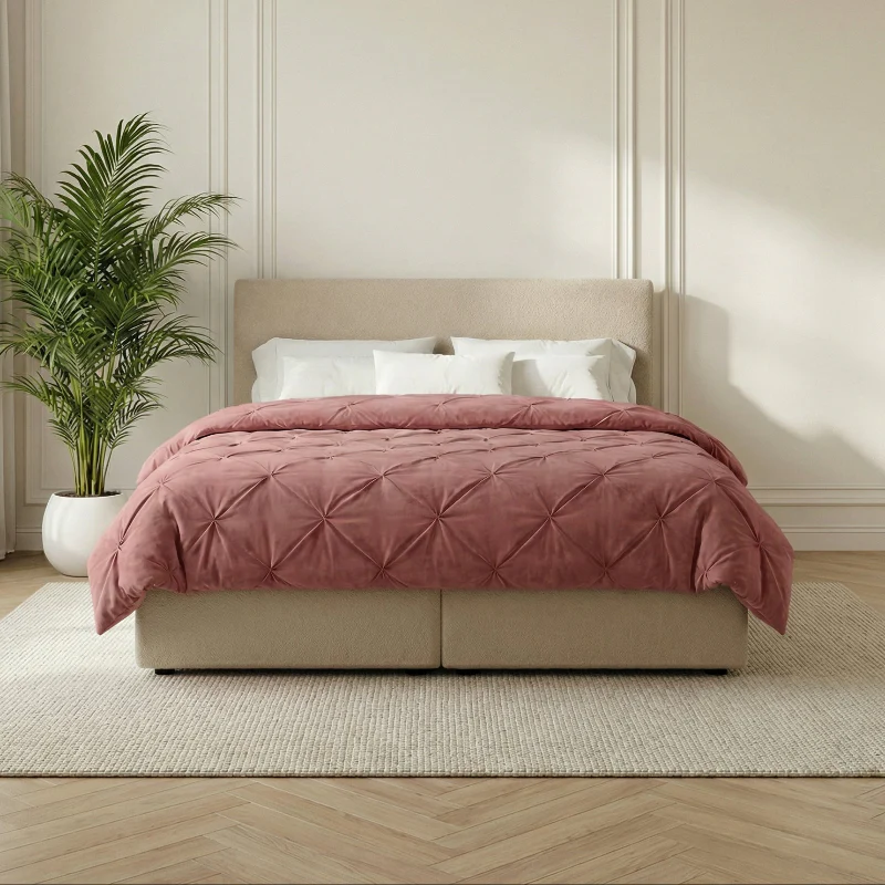 Easy Dekbed Diamond Pintuck - Roze - Image 2
