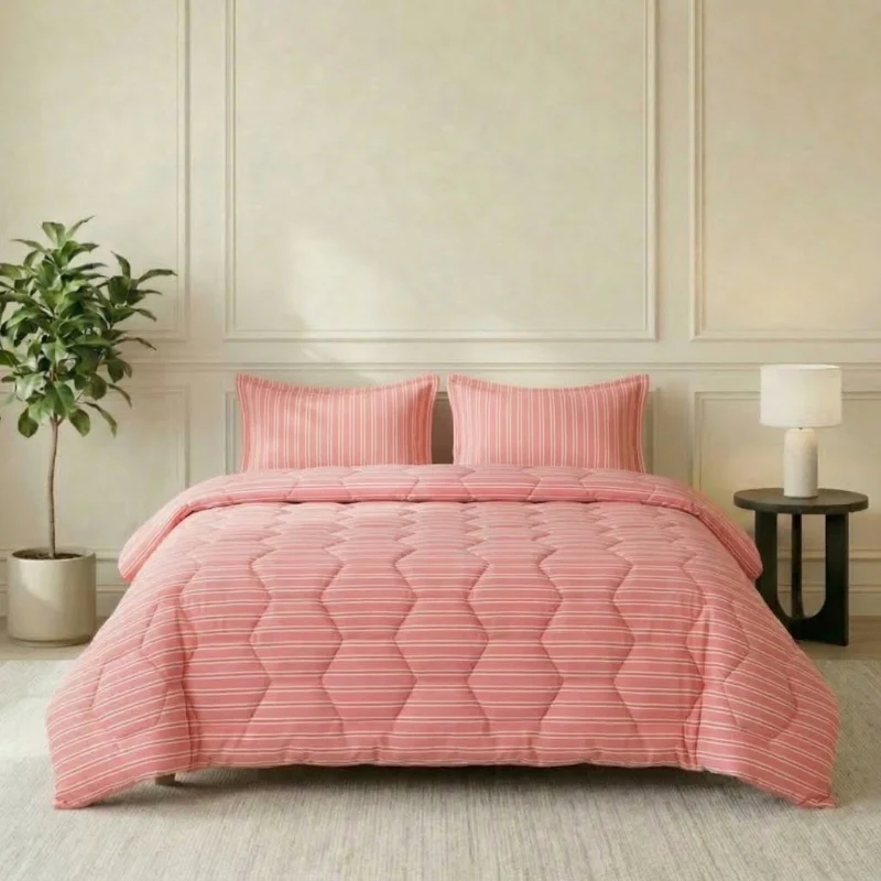 Easy Dekbed Zonder Overtrek - Double Stripe - Roze - Image 6